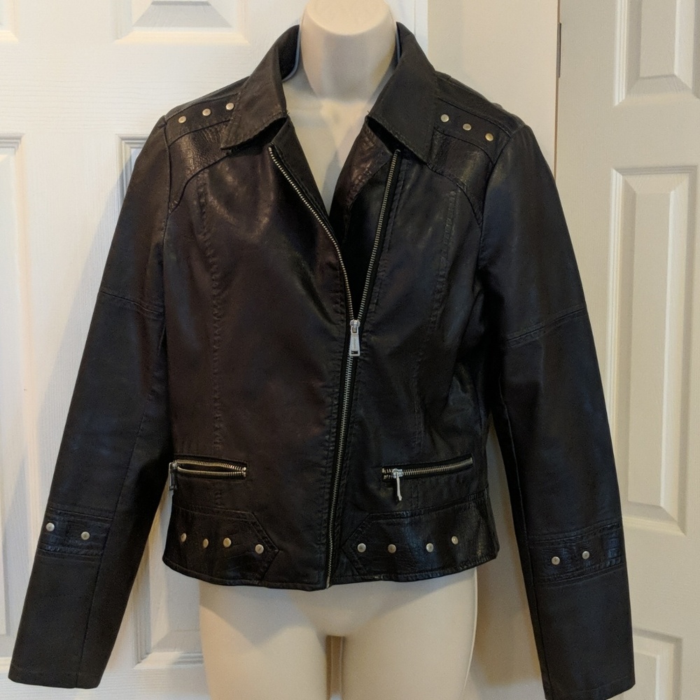 Vegan leather Moto Jacket